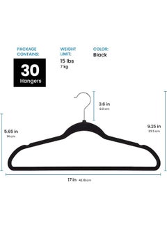YANEK Non-Slip Velvet Suit Hangers 30 Pack  - Image 2