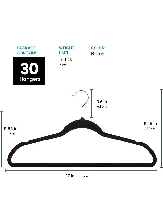 YANEK Non-Slip Velvet Suit Hangers 30 Pack  - Image 2