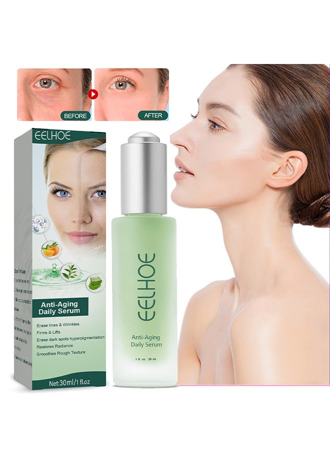 EELHOE Anti Aging Daily Serum- Advanced Deep Anti Wrinkle Serum, Hyaluronic Acid Serum for Face, Anti-Aging Brightening Face Serum, Anti-Dark Spots and Brightening Serum, Firming, Plumping, Repair, Moisturiz - Image 1