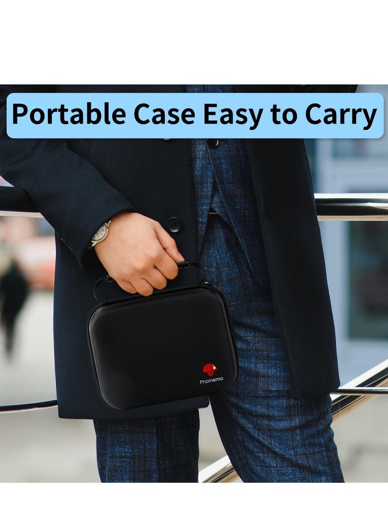 فوميمو حافظة طابعة ملصقات صلبة متوافقة مع الملصقات M110/M221/M220/M200/D30 حامل تخزين لصانع - اسود ورق - Image 4