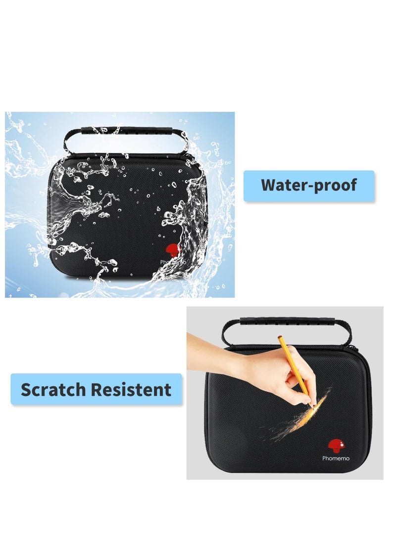 فوميمو حافظة طابعة ملصقات صلبة متوافقة مع الملصقات M110/M221/M220/M200/D30 حامل تخزين لصانع - اسود ورق - Image 3