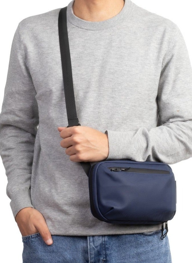 Ar supply Trans Bag by Arij Bags | 3-in-1 Crossbody, Chest and Hand Bag for Daily Use and Outings, Padded Interior for Shock Protection, Main Pocket and Multiple Compartments (23 × 15 × 8 cm) (Navy) - Image 3