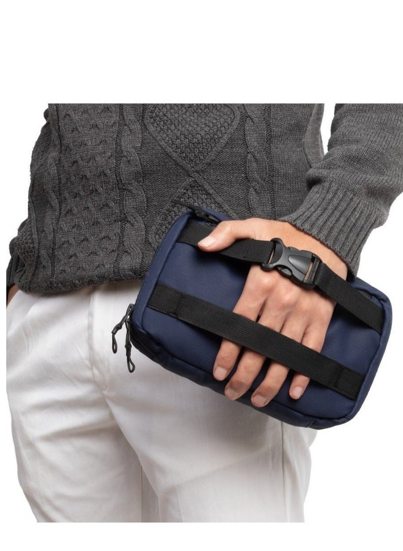Ar supply Trans Bag by Arij Bags | 3-in-1 Crossbody, Chest and Hand Bag for Daily Use and Outings, Padded Interior for Shock Protection, Main Pocket and Multiple Compartments (23 × 15 × 8 cm) (Navy) - Image 4
