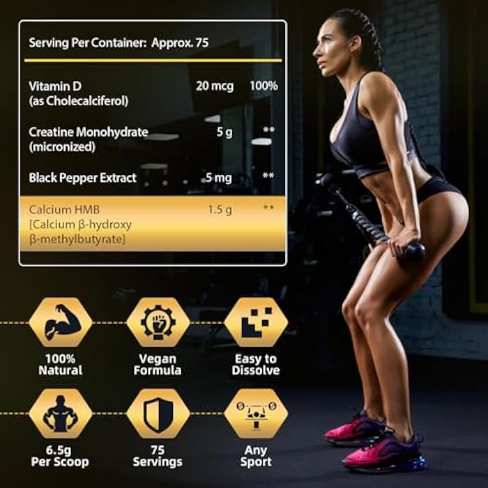 NATURE TARGET Micronized Creatine Monohydrate for Women and Men, Creatine Powder for Men-Women for Improve Performance and Strength, Support Muscle Growth and Workout Recovery, 6.5g per Servings, 75 Servings - Image 2