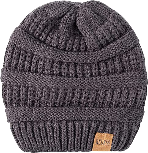REDESS Slouchy Beanie Hat for Women Winter Warm Chunky Soft Oversized Cable Knit Cap - Image 4