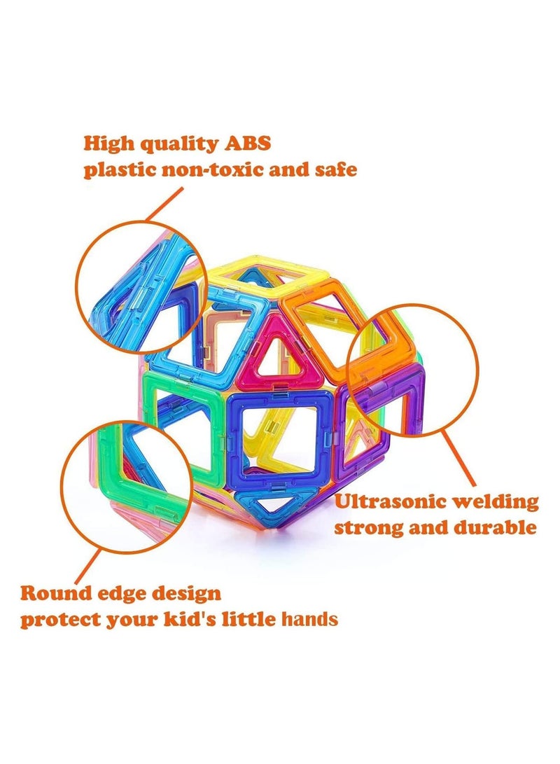 Magnetic Blocks Tough Building Tiles STEM Toys for 3+ Year Old Boys and Girls Learning by Playing Games for Toddlers Kids Toys Compatible with Major Brands Building Blocks(50Pcs)  - Image 4