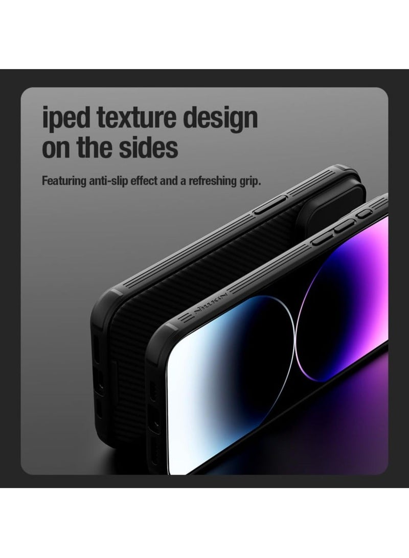 Nillkin iPhone 15 Pro Max Case, Slide Camera Case Design, 360° Full Body Coverage Shockproof Phone Cover, Anti-Fall Anti-Scratch Anti-fingerprint Protective Case for Apple iPhone 15 Pro Max (Black) - Image 3