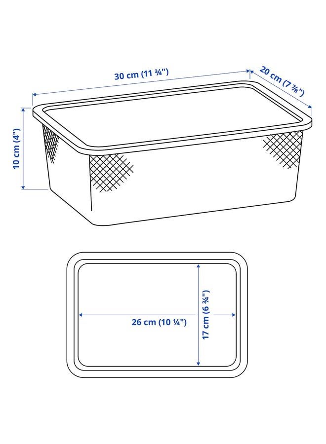 erorex Mesh storage box, grey-blue, 20x30x10 cm - Image 4