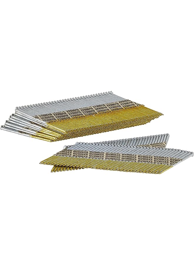 DEWALT Framing Nails, Paper Tape, 30-Degree, Smooth Shank, Galvanized, Off-Set Round Head, 3 1/4-Inch x .131-Inch, 2000-Pack (DPT-12D131GFH) - Image 1