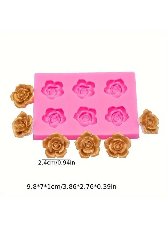 Pink Silicone Flower Molds For Cake Decorating Rose Sunflower Daisy Fondant - Image 2