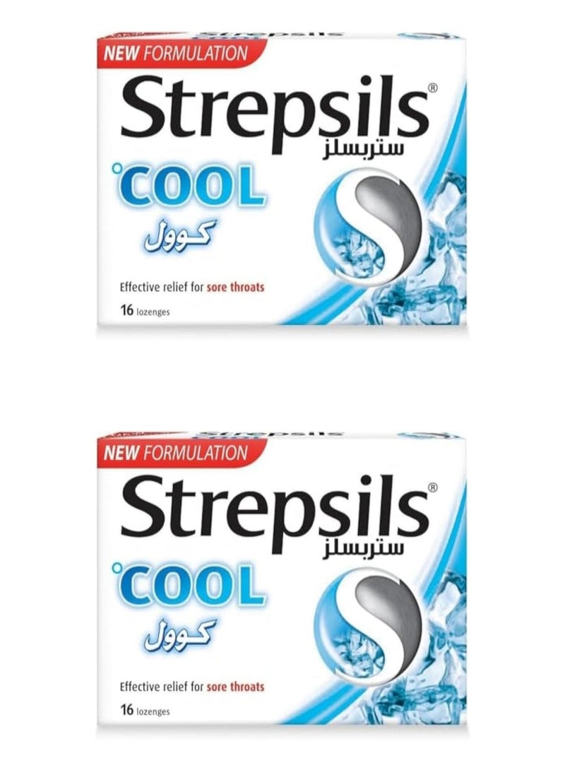 Strepsils Cool Sore Throat Pain Relief 2*16-Lozenges  (pack of 2) - Image 1