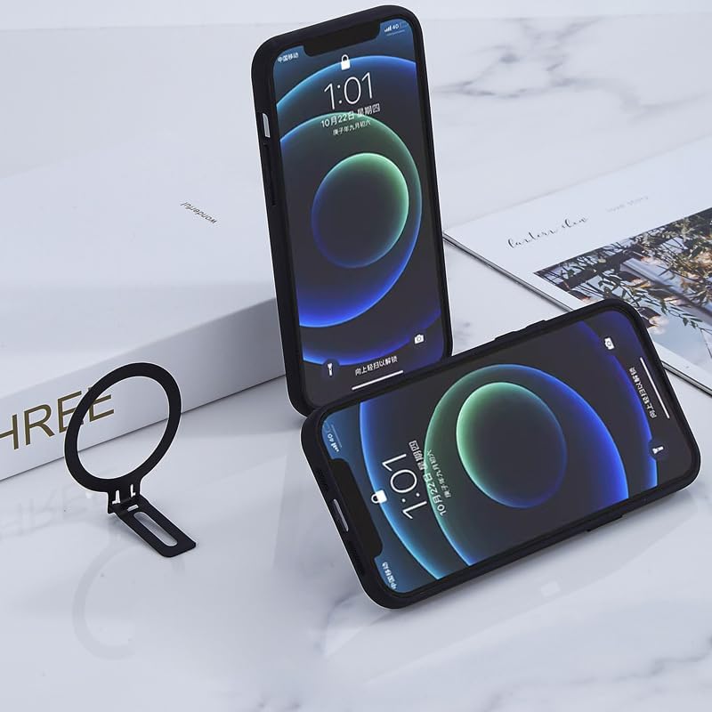 Khazna Mount Metal Ring Sticker Foldable Phone Holder, Stand Magnetic Adapter for Magsafe Charger Android Wireless Wallet Portable Power Bank Car Holder - Image 2