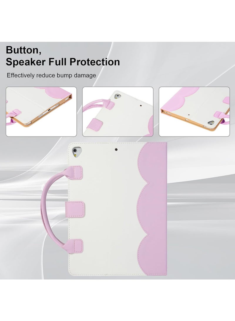 Hihonor Handbag Case iPad Pro 13" M4 2024/iPad Pro 12.9" 2022 2021 2020 2018 with Top Handle/Front Pocket, Auto Sleep Wake/Adjustable Stand Angles, Lightweight PU Leather Protective Cover(Pink)  - Image 5