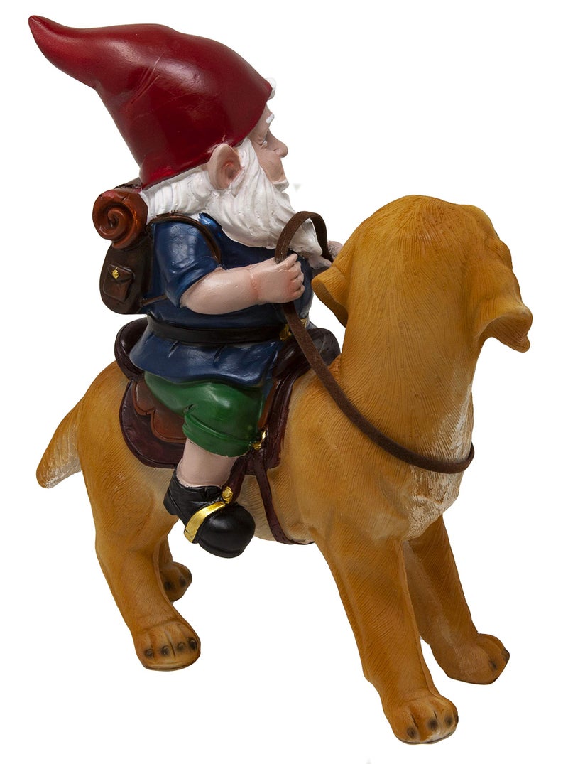 Funny Guy Mugs Gnome and a Yellow Lab Statue- Yellow Labrador Retriever- Indoor/Outdoor Garden Gnome Sculpture for Patio, Yard or Lawn - Image 5