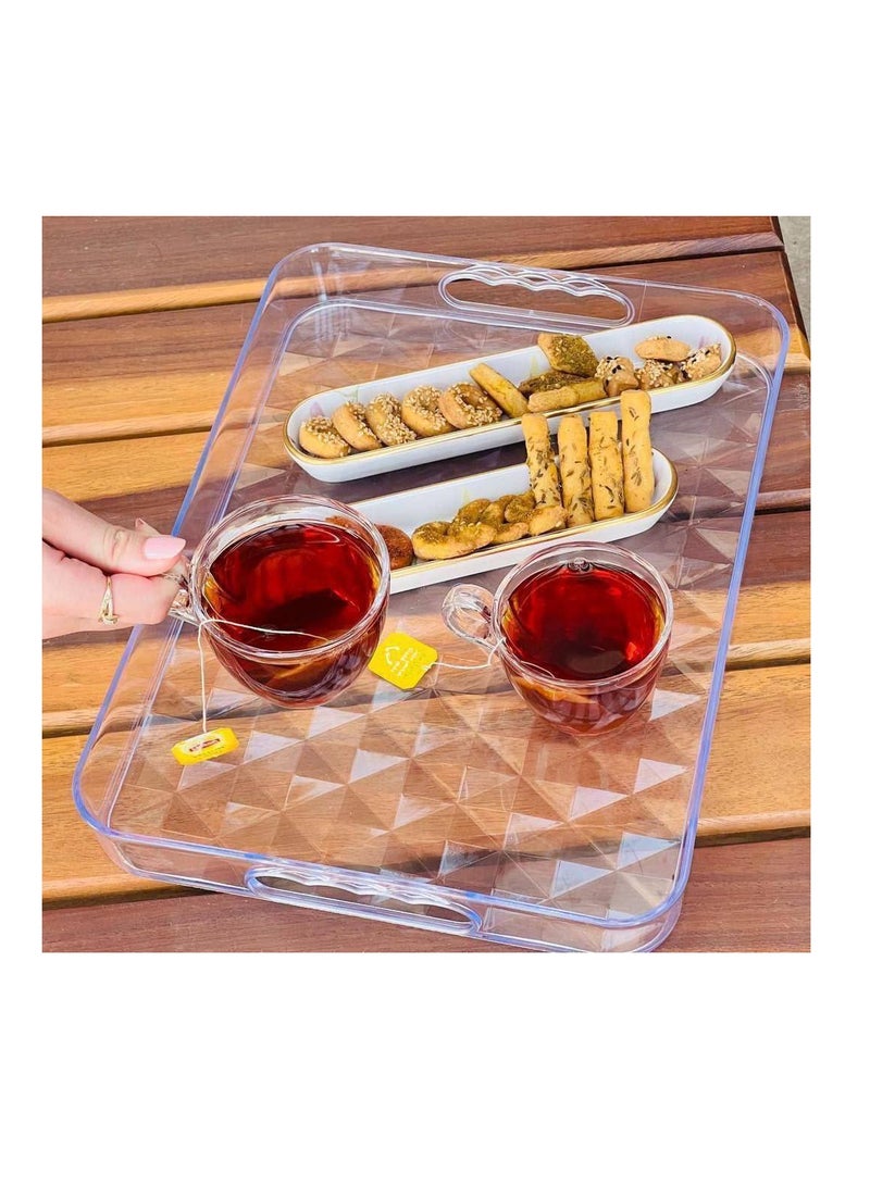 Elegant Acrylic Tray – Unmatched Durability for Everyday Use and Special Occasions H  - Image 2