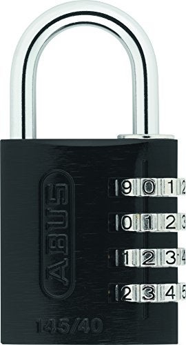 Abus قفل بادلوك ABUS 145/40 غير TSA بتركيبة للأمتعة، قابل لإعادة الضبط، أسود - Image 1