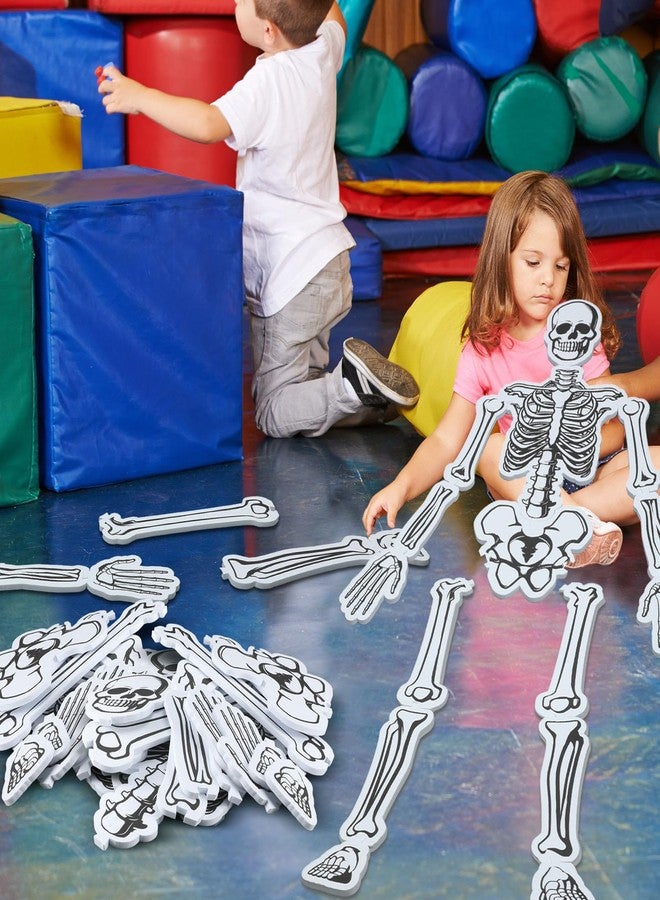 Silipull Skeleton Floor Puzzle Double Sided Human Body Puzzle 15 Pcs Human Anatomy Learning Toys Halloween Skeleton and Bones Anatomy Body Parts Model Educational Toy - Image 4