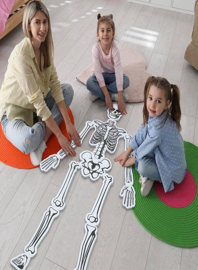 Silipull Skeleton Floor Puzzle Double Sided Human Body Puzzle 15 Pcs Human Anatomy Learning Toys Halloween Skeleton and Bones Anatomy Body Parts Model Educational Toy - Image 5