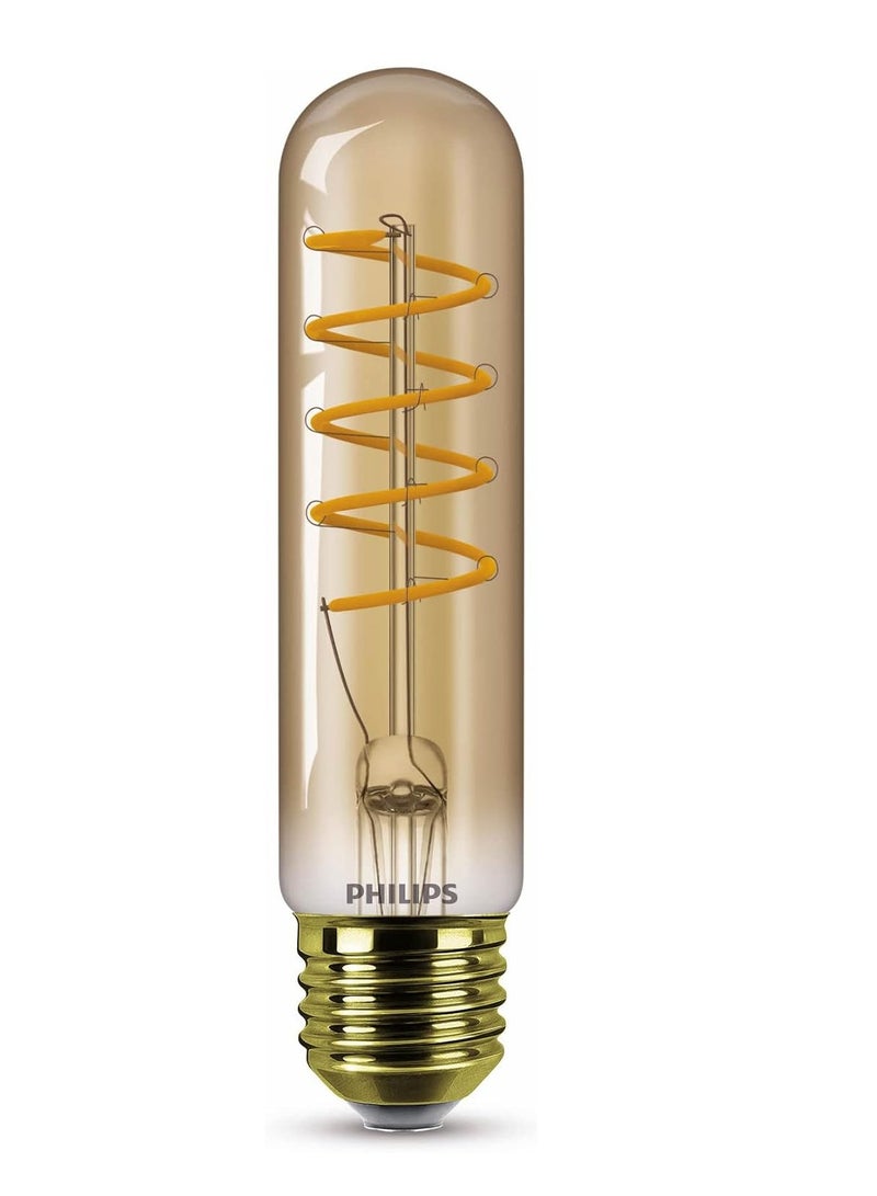 Philips Vintage LED Tube Bulb - Dimmable - 4W (equivalent to 25W) - E27 Base - Very Warm Light (1800K Flame Color) - Gold - Image 2