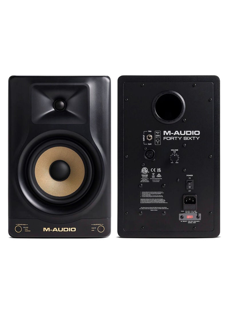 M-Audio - M-Audio Forty Sixty 6.5-inch Powered Studio Monitor 100W Bi-amped Active Studio Monitor with 6.5" Woofer, 1" Tweeter, Bluetooth, and DSP - Each - Image 1