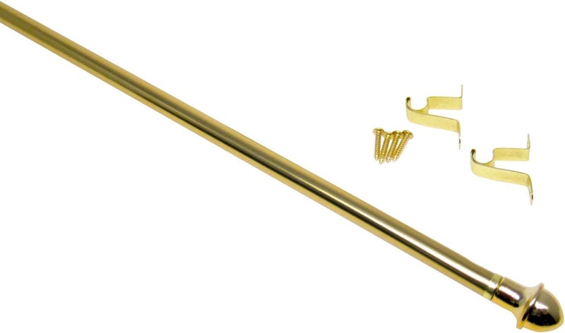 Cafe Curtain Rod, Gold, 28-48 Inch