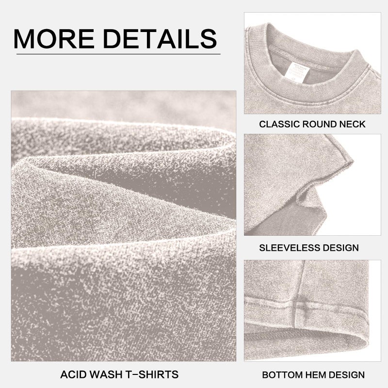 KEEPSHOWING Mens Cotton Sleeveless Tank Tops Cut Off Muscle Gym T Shirts Running Beach Loose Fit Tees(ACGYBK XL) - Image 5