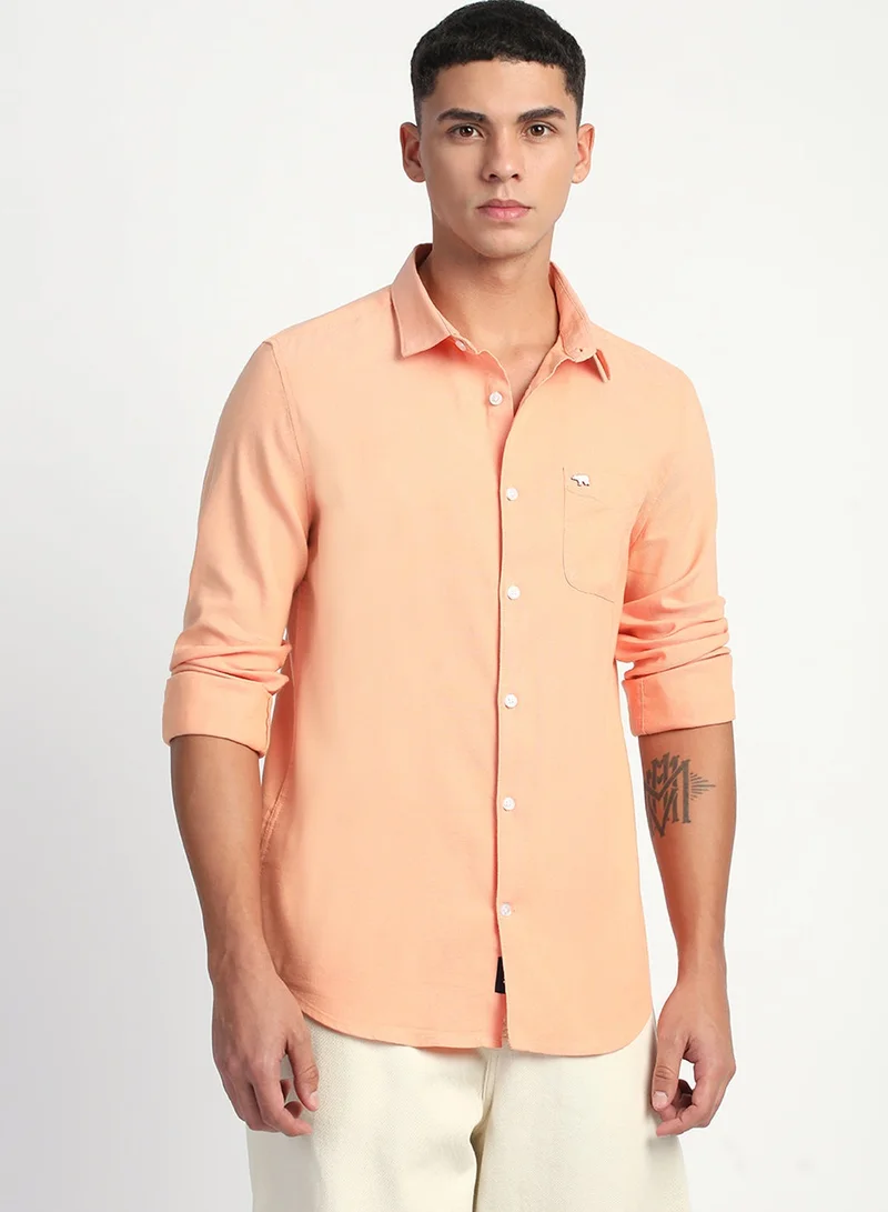 THE BEAR HOUSE Cotton Shirt for Men | Slim Fit, Long Sleeve, Casual & Formal Wear | Soft, Breathable Fabric for Office, Everyday, & All-Season Use in Classic & Trendy
