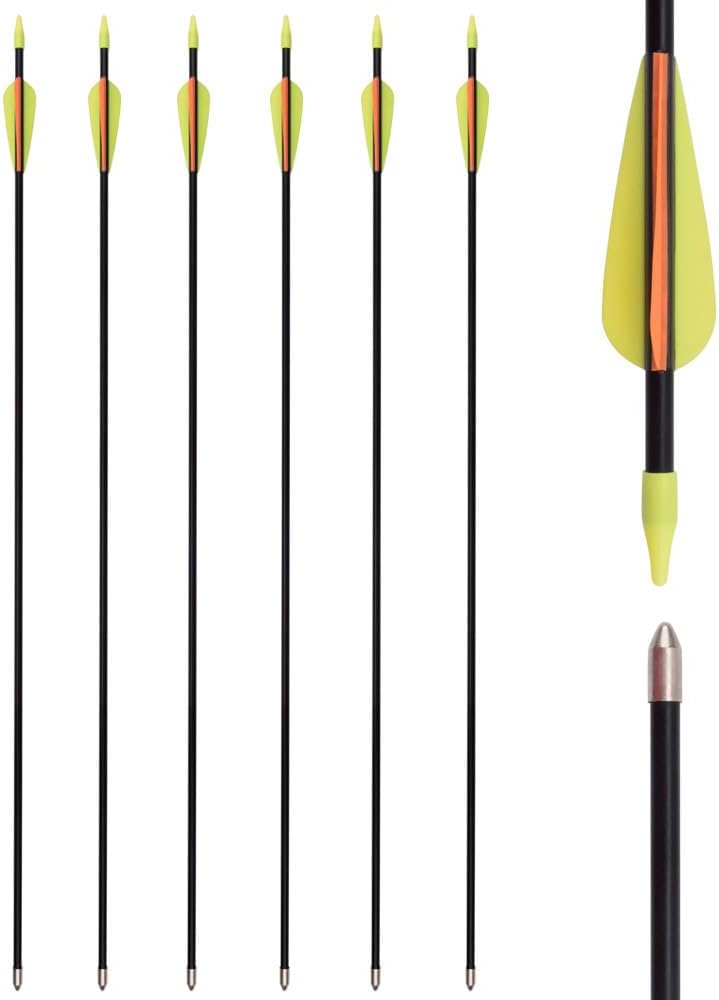 TY Archery 26 28 30 Inch Youth Arrows Fiberglass Archery Recurve Bow Target Arrows Practice Shooting for Kids Beginners Outdoor - Image 1