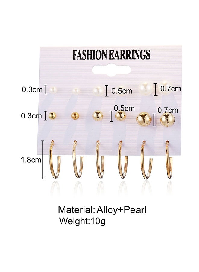 Lemon 27 Pairs Hypoallergenic Fashion Stud Earrings Set for Women ,Large Ear Ring, Multi-StylesEarring Jewelry Gold - Image 4