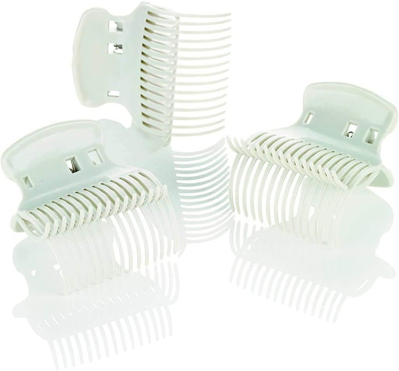 Conair Hot Roller Super Clips - 10 Count, White Hair Styling Clips - Image 1