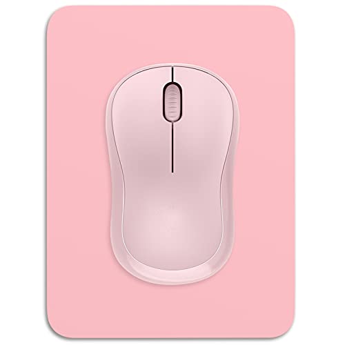 Dapesuom Small Mouse Pad, 6 x 8 Inch Thick Rubber Premium-Textured Non-Slip Portable & Washable Mini Mouse Mat for Women Men Wireless Laptops Keyboard Tray Gaming Work Computer Office Travel, Pink - Image 1