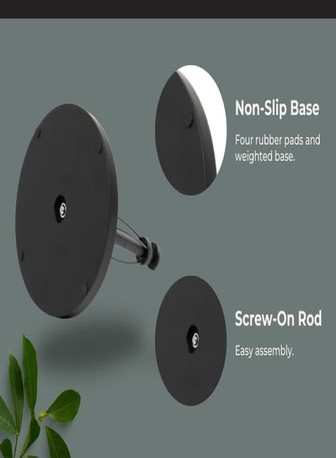 Essentra Home Stainless Steel Paper Towel Holder for Kitchen and Bathroom Countertop, Non-Slip, Ratchet Mechanism for Perfect One-Handed Tear - Fits Most Sizes Including Jumbo Rolls (Blanc Base) - Image 3