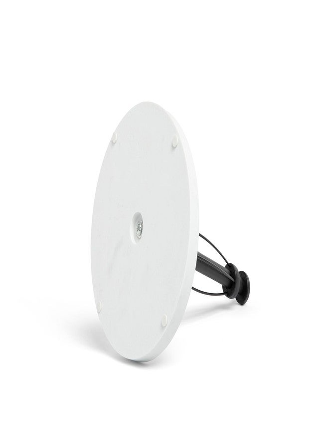 Essentra Home Stainless Steel Paper Towel Holder for Kitchen and Bathroom Countertop, Non-Slip, Ratchet Mechanism for Perfect One-Handed Tear - Fits Most Sizes Including Jumbo Rolls (Blanc Base) - Image 2