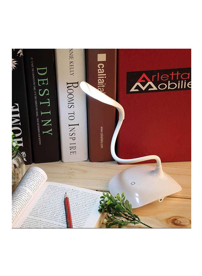 NIBEMINENT Rechargeable Touch Sensor LED Reading Table Lamp White  - Image 1
