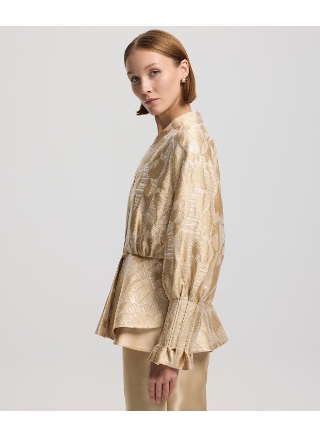 Ipekyol Jacquard Peplum Jacket - Image 3