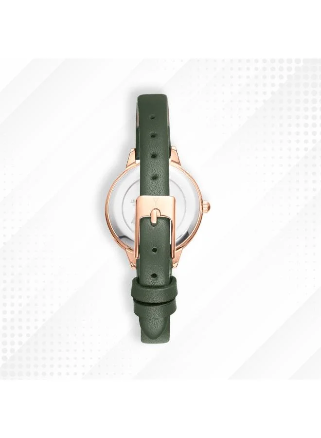 ECSTACY White Women's Genuine leather Analog Watch E25511-RLHW - 28 mm for Women | Best Price UAE