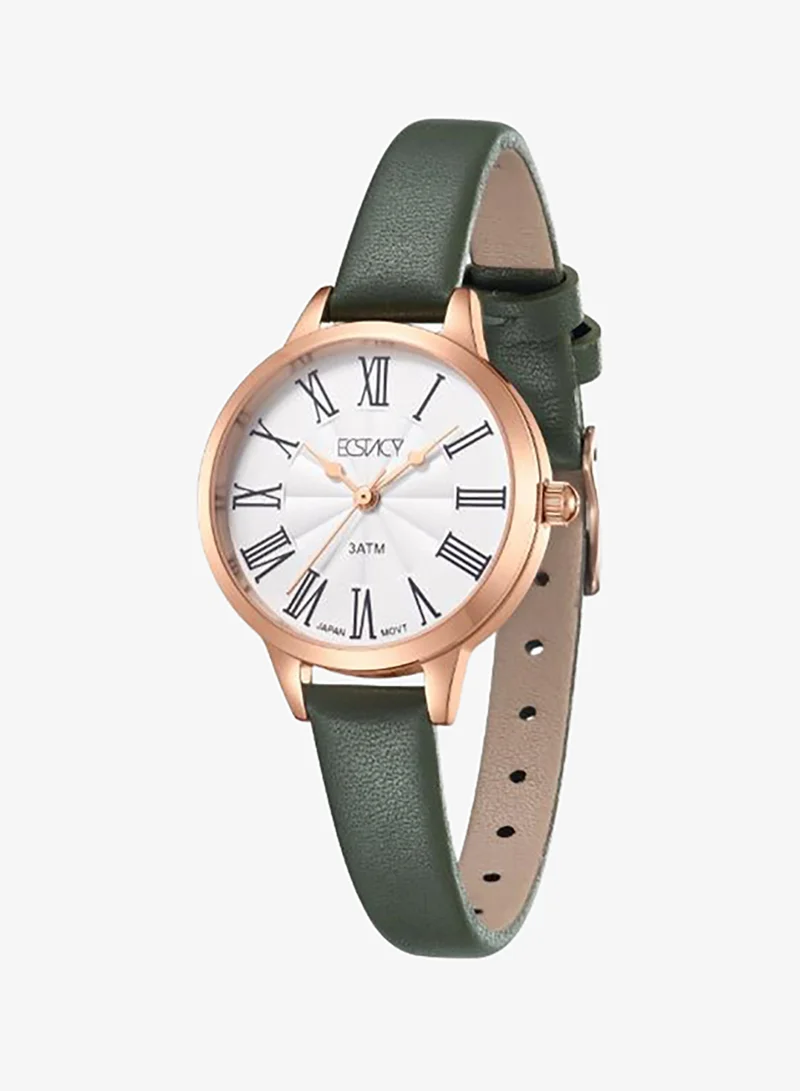 Ecstacy Women's Genuine leather Analog Watch E25511-RLHW - 28 mm