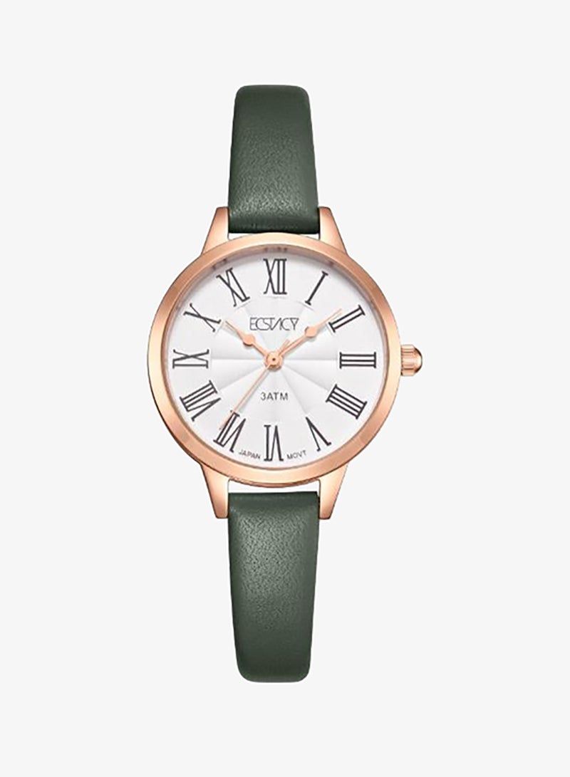 ECSTACY Women's Genuine leather Analog Watch E25511-RLHW - 28 mm - Image 1