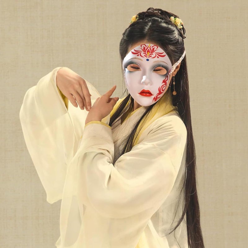 Vintage Chinese Style Full Face Masque For Cosplay Stage Performance Drama - Image 5