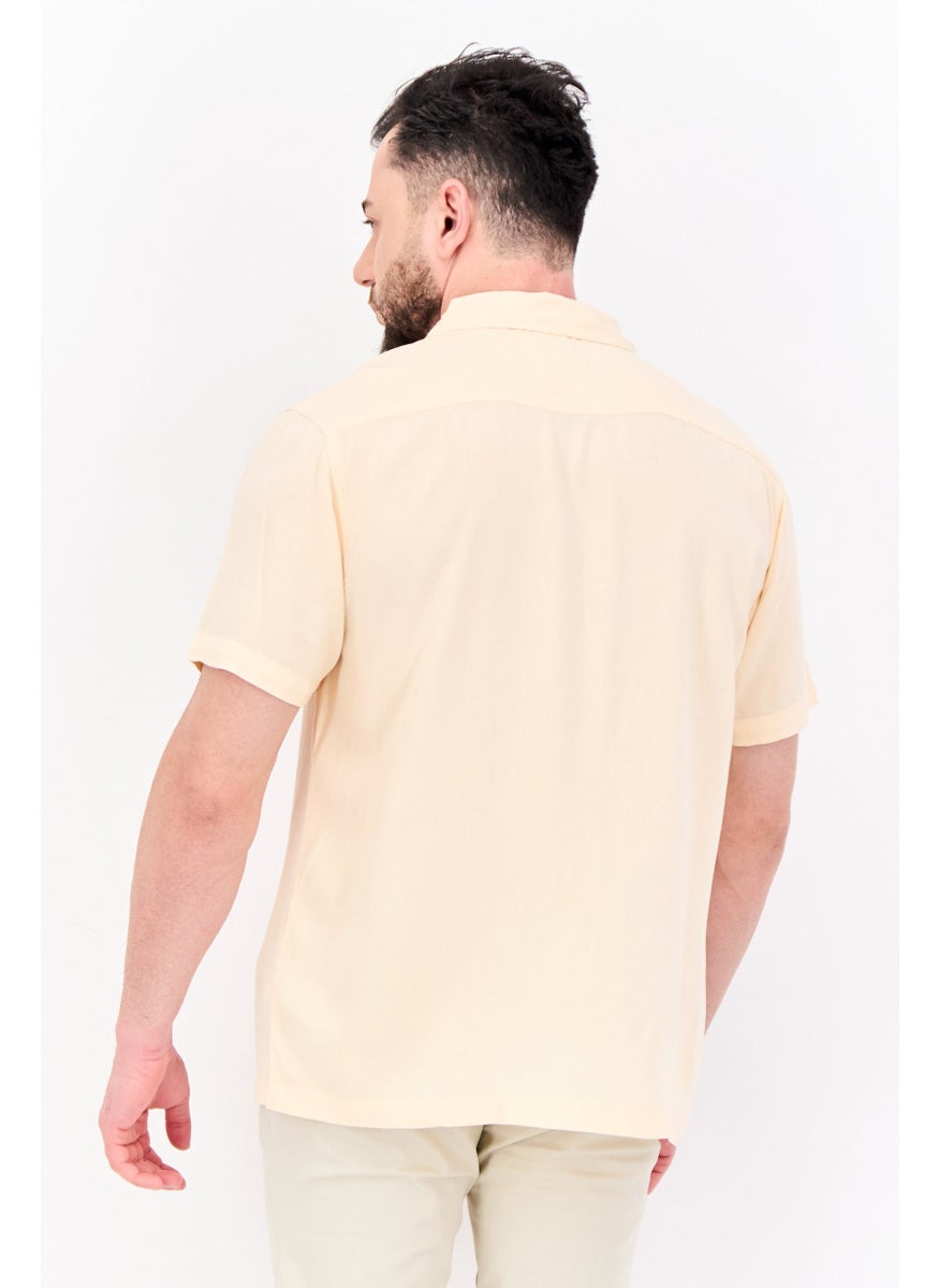 nickelodeon Men Regular Fit Short Sleeves Garfield Casual Shirt, Peach Combo  - Image 3