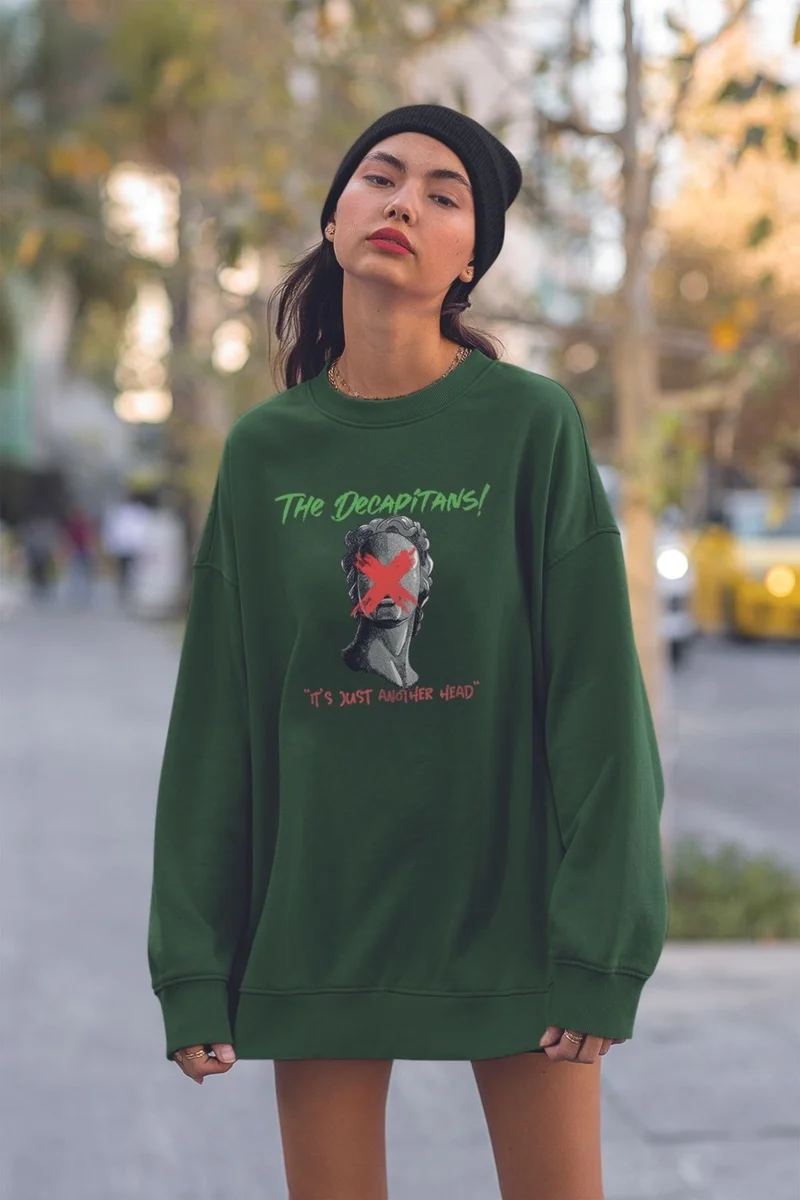 Myada Special Design The Decapitans Printed Oversize Sweatshirt 22880