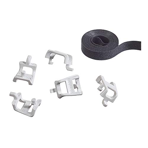 Leviton Plastic Saddle Tie Kit with Velcro, 5-Pack, for Cable Management in Structured Media Center, 49605-AST - Image 4