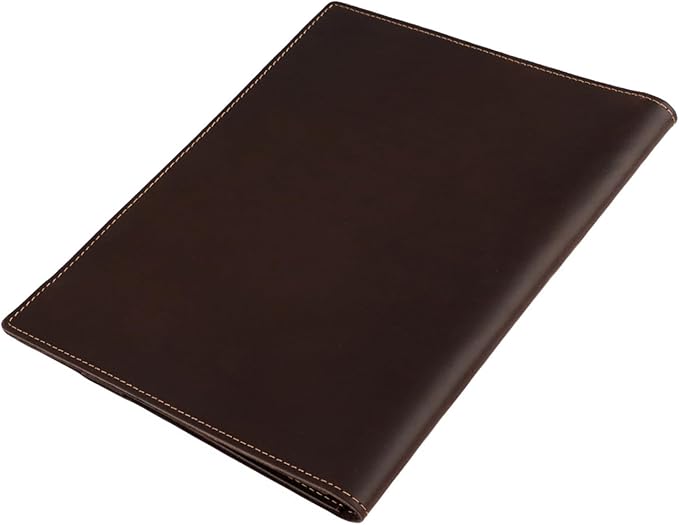 Coffee Color Heavy Duty PU Leather Executive Notebook Protector Document Holder For Daily Commuting - Image 1