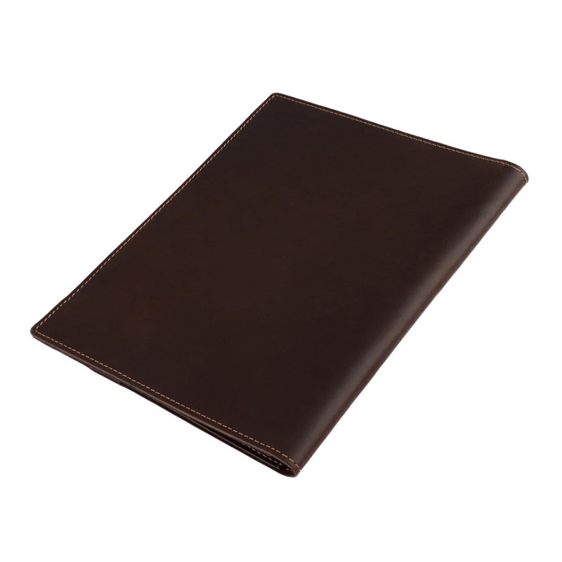 Coffee Color Heavy Duty PU Leather Executive Notebook Protector Document Holder For Daily Commuting - Image 2