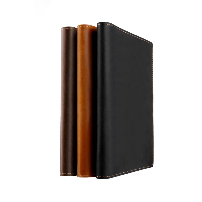 Coffee Color Heavy Duty PU Leather Executive Notebook Protector Document Holder For Daily Commuting - Image 5