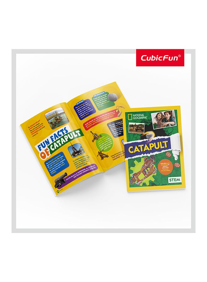 CubicFun National Geographic 3D Puzzle Catapult 84 Pieces - Explore Basic Principles of Energy And Long-Distance Trajectories, For 8 Years + - Image 4