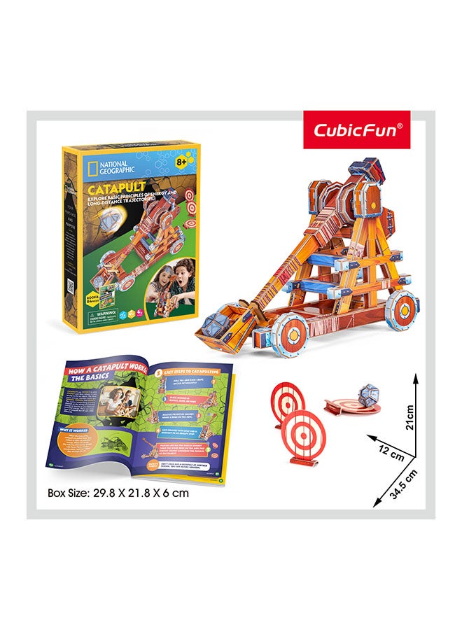 CubicFun National Geographic 3D Puzzle Catapult 84 Pieces - Explore Basic Principles of Energy And Long-Distance Trajectories, For 8 Years + - Image 5