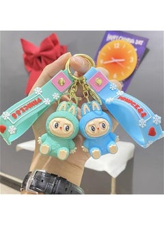 Arabest Labubu Keychain, Adorable Doll Wristlet Accessory Monster Bag Charm Present for Her  - Image 3