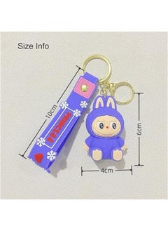 Arabest Labubu Keychain, Adorable Doll Wristlet Accessory Monster Bag Charm Present for Her  - Image 5
