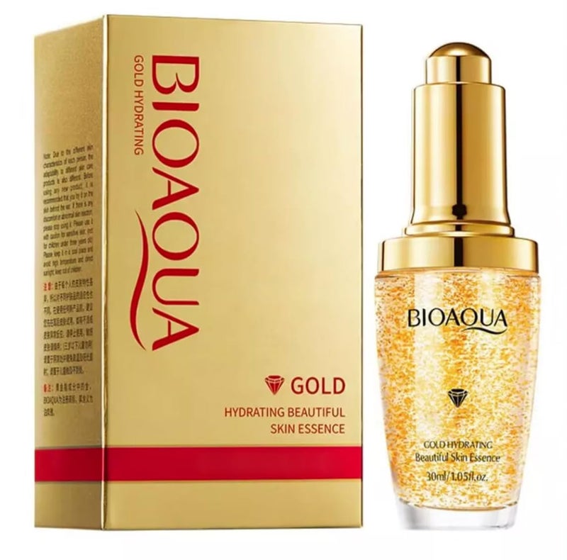 BIOAQUA 24K Gold Essence Collagen Skin Face Moisturizing Hyaluronic Acid Anti-Aging Mask Natural Extract - Image 1